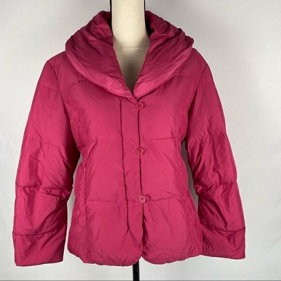 Guess Puff Pink Jacket Size Large - Picture 1 of 5